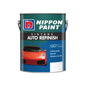 Nippon Paint Bintang Auto Refinish can featuring a high-quality synthetic enamel, designed for excellent durability and a high-gloss or semi-gloss finish, ideal for automotive refinishing.