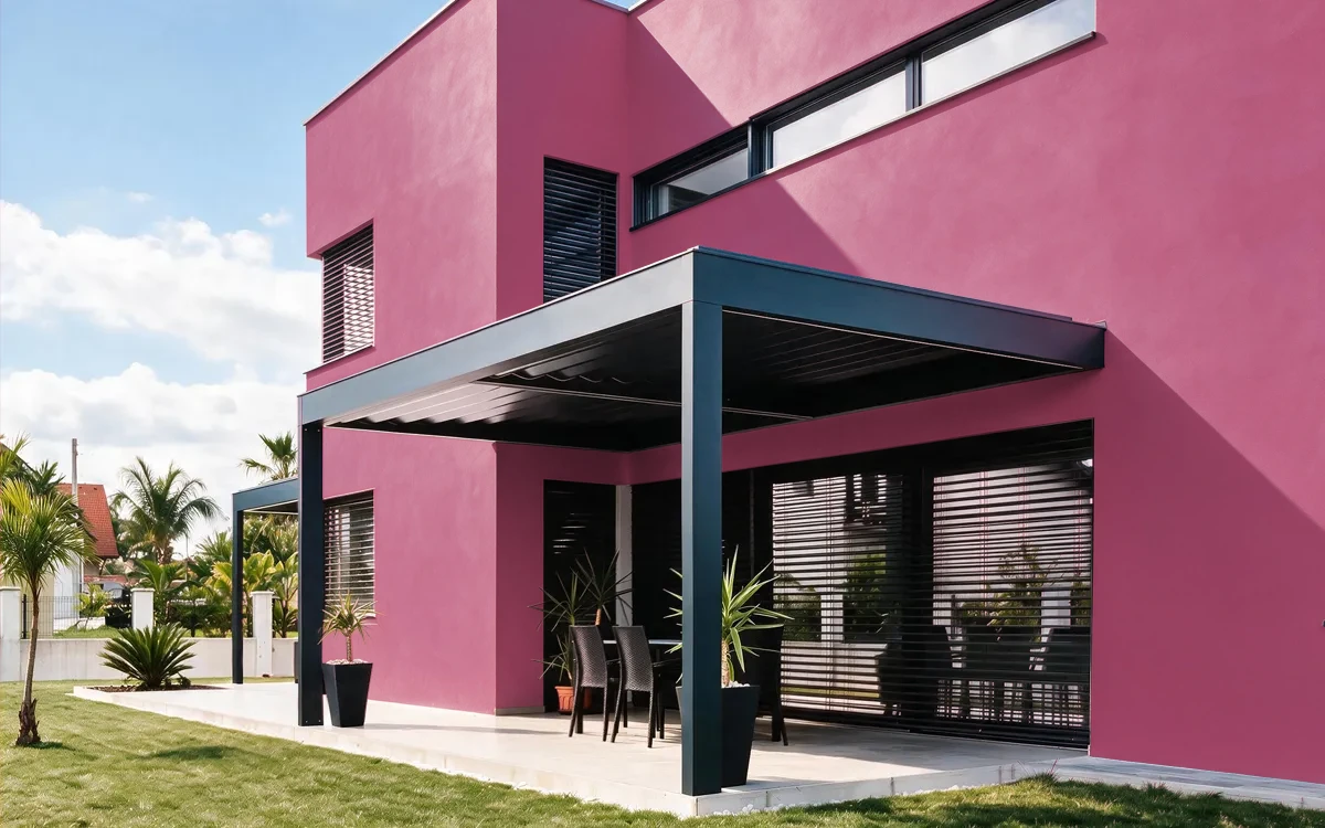 Nippon Paint's ABSOLUTELY PINK color on different wall surfaces.