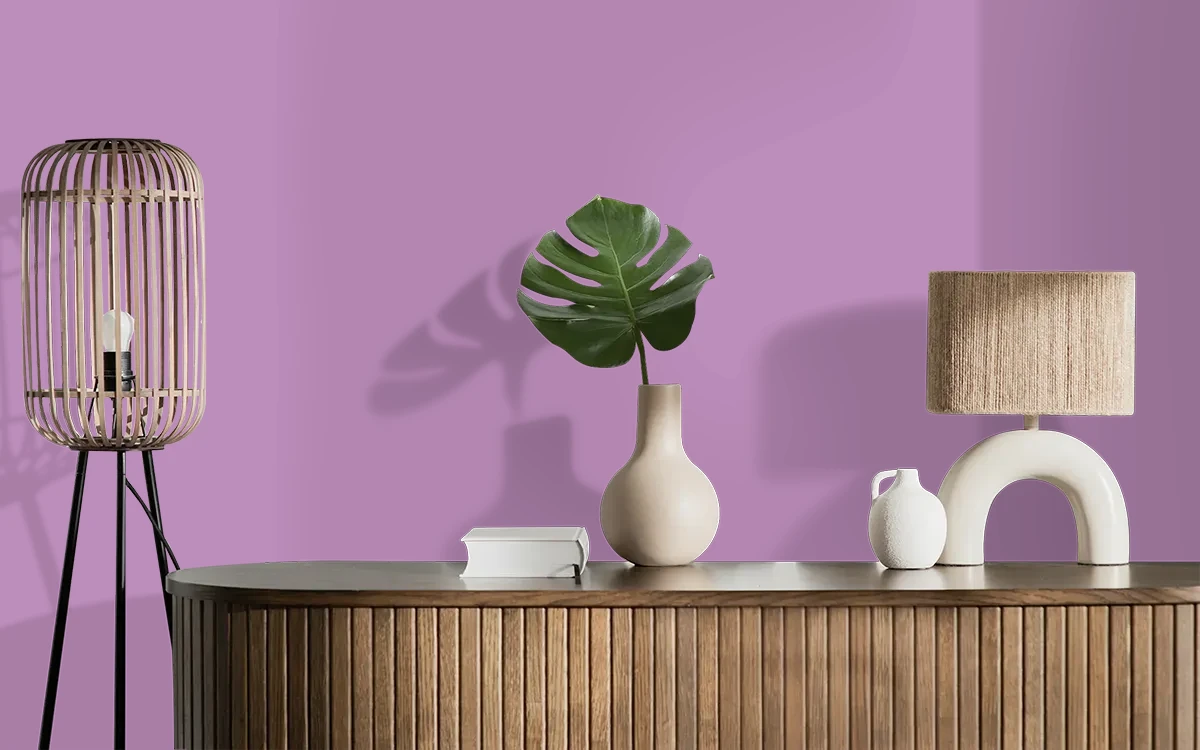 Nippon Paint's ADOLESCENCE color on different wall surfaces.