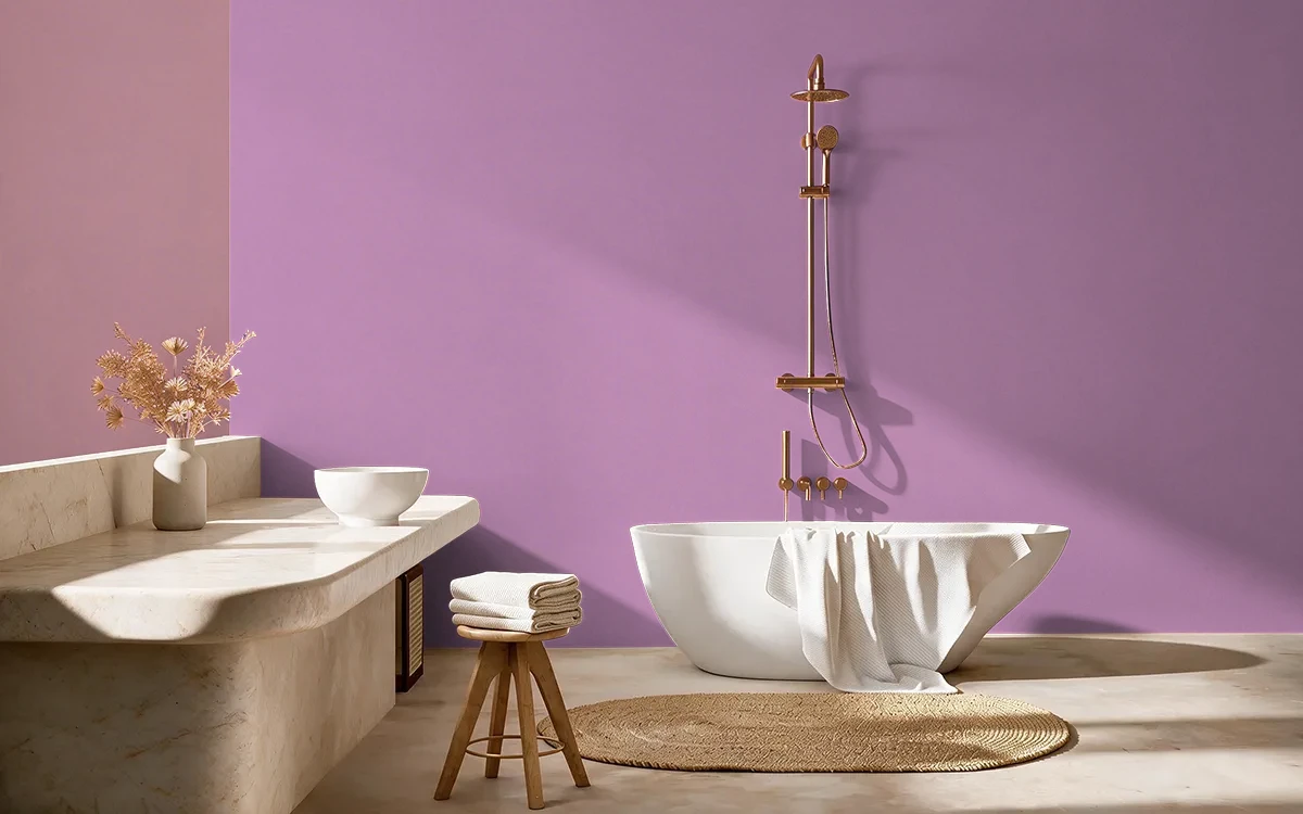 Nippon Paint's ADRENALINE RUSH color on different wall surfaces.