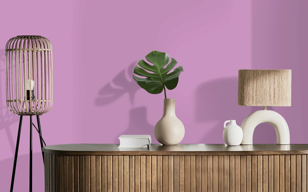 Nippon Paint's ADRENALINE RUSH color on different wall surfaces.