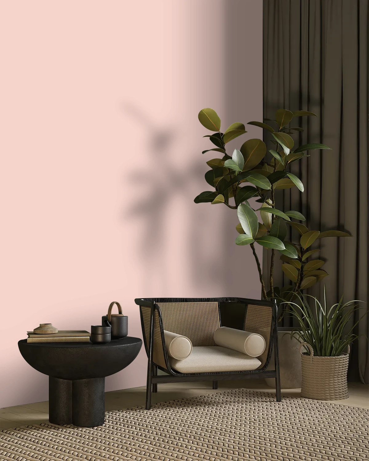 Nippon Paint's AFFECTIONATE HUG color on a beautifully decorated wall.