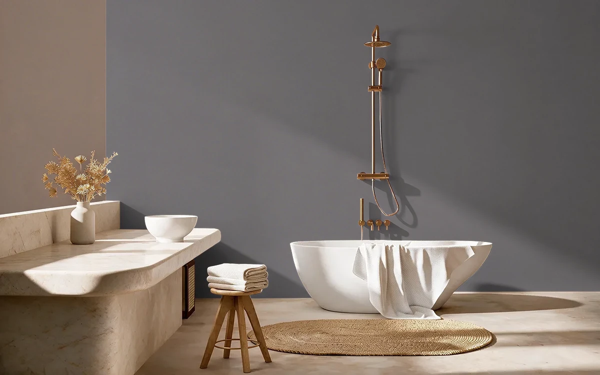 Nippon Paint's AMAZING TOUCH color on different wall surfaces.