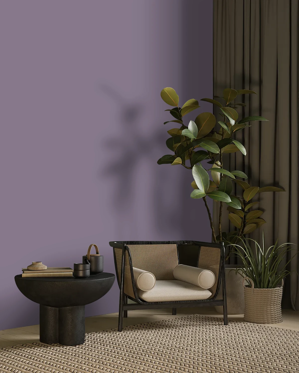 Nippon Paint's AMETHYST ZING color on a beautifully decorated wall.