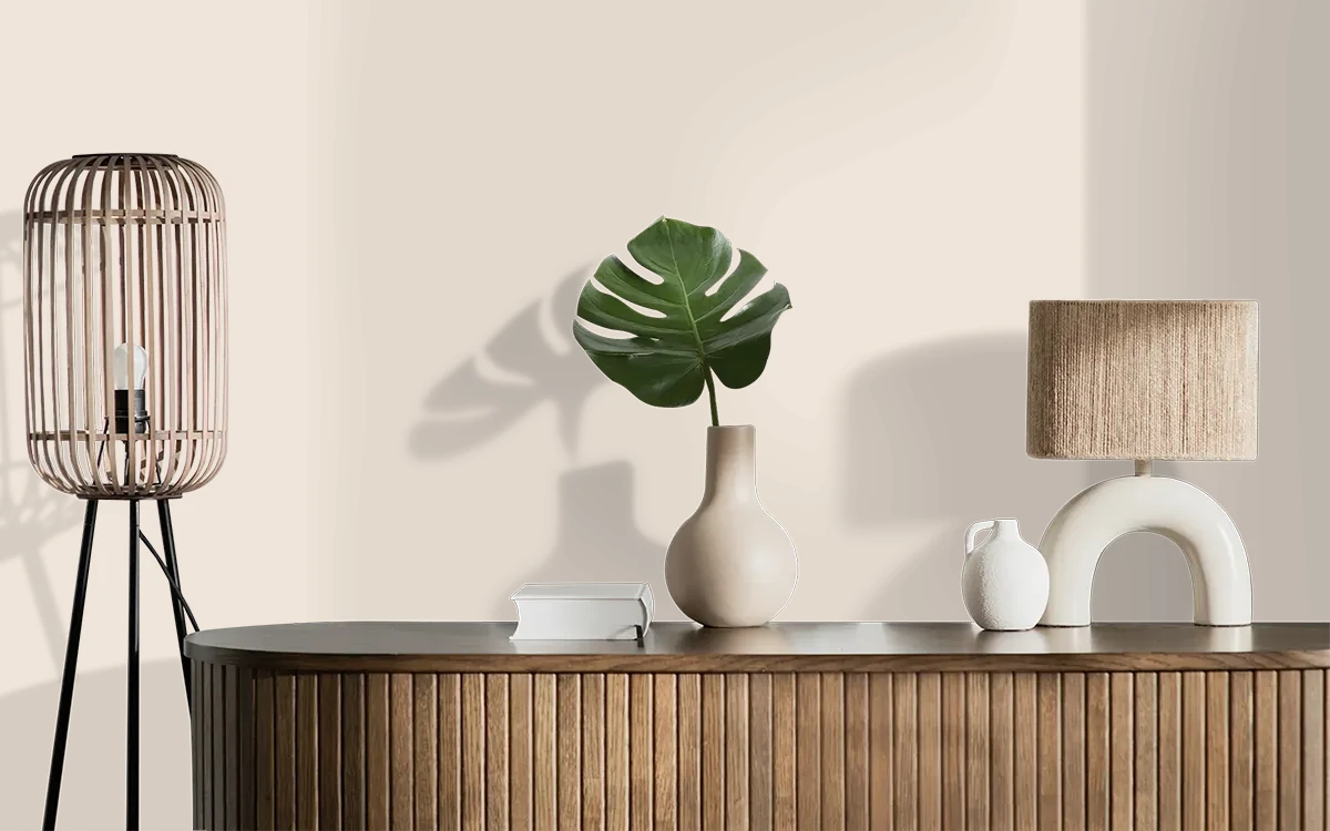 Nippon Paint's ANGELIC PINK color on different wall surfaces.
