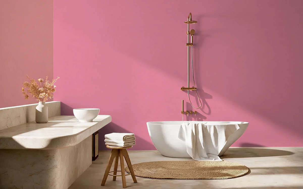 Nippon Paint's ANGELIQUE color on different wall surfaces.