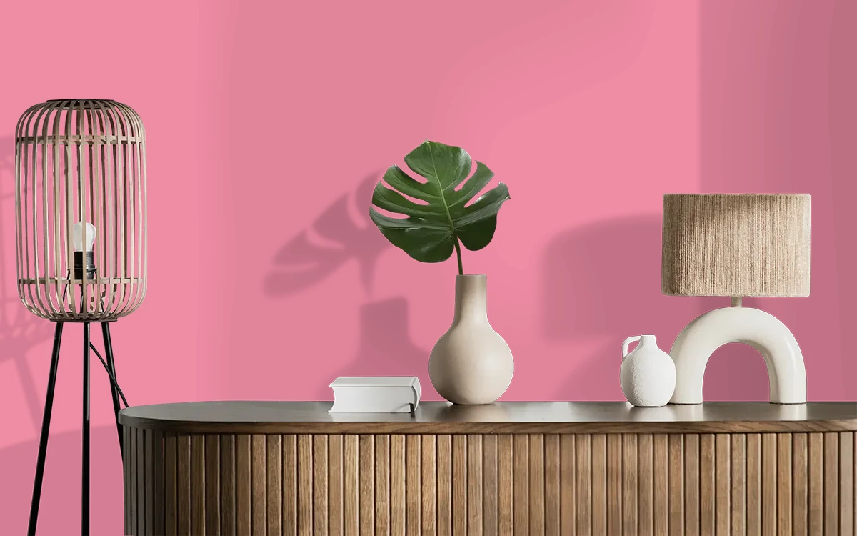 Nippon Paint's ANGELIQUE color on different wall surfaces.