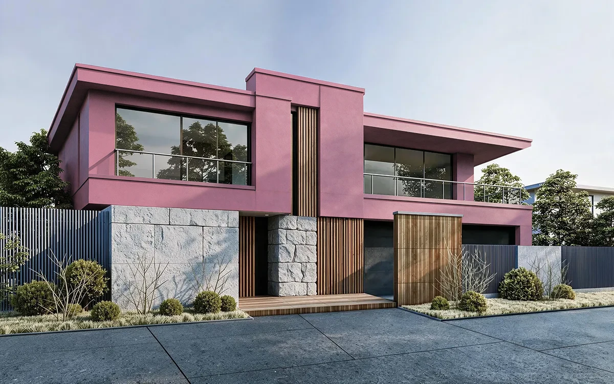 Nippon Paint's ANGELIQUE color on different wall surfaces.
