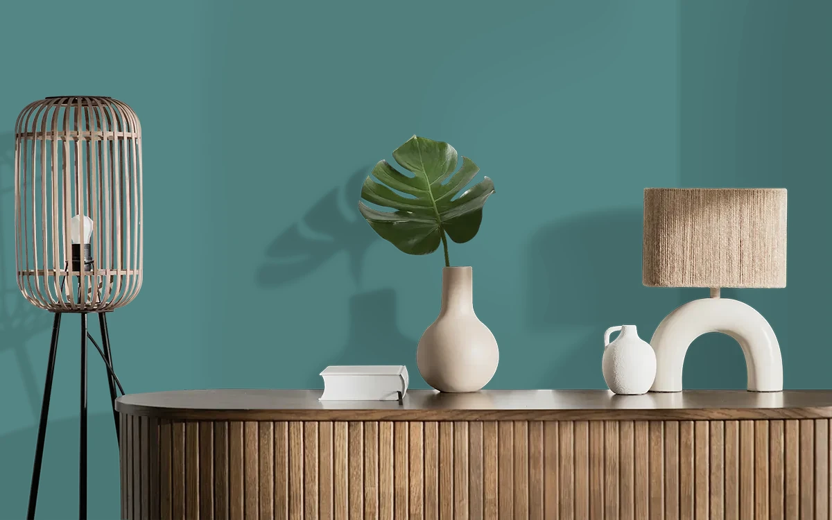 Nippon Paint's APPLE DRIFT color on different wall surfaces.