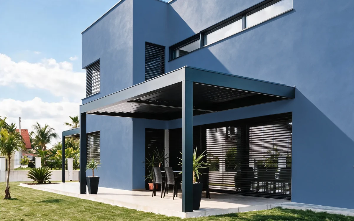 Nippon Paint's AQUA BURST color on different wall surfaces.