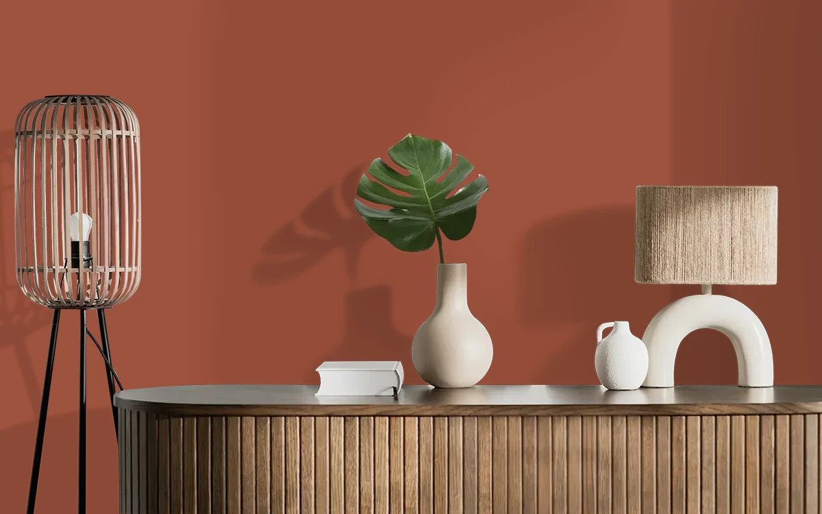 Nippon Paint's ARCHIE'S TOP color on different wall surfaces.
