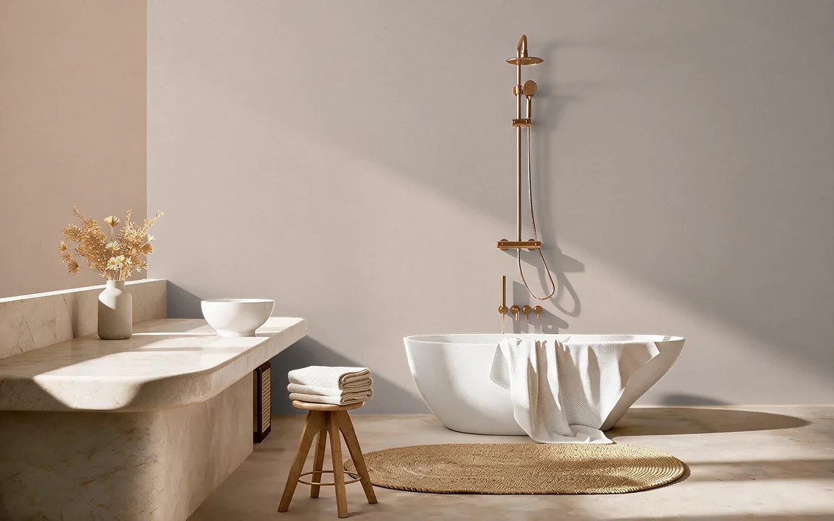Nippon Paint's ARTE DECO color on different wall surfaces.