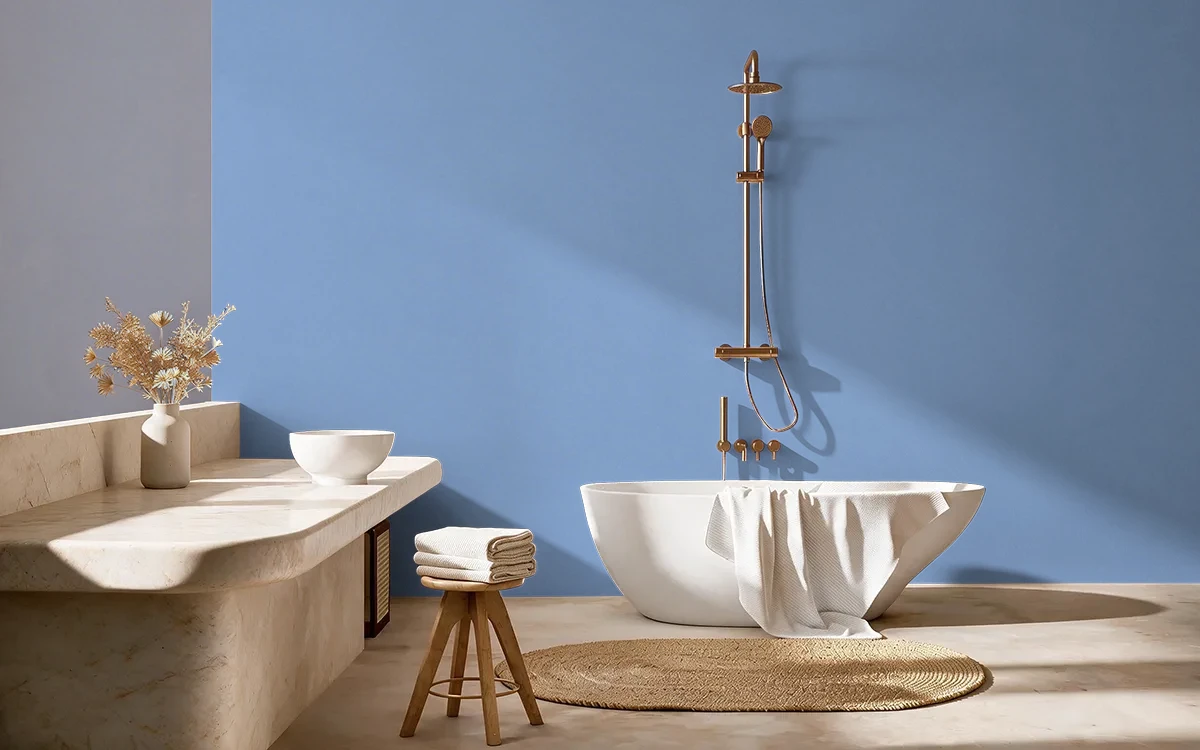 Nippon Paint's ATHLETIC SPRINT color on different wall surfaces.