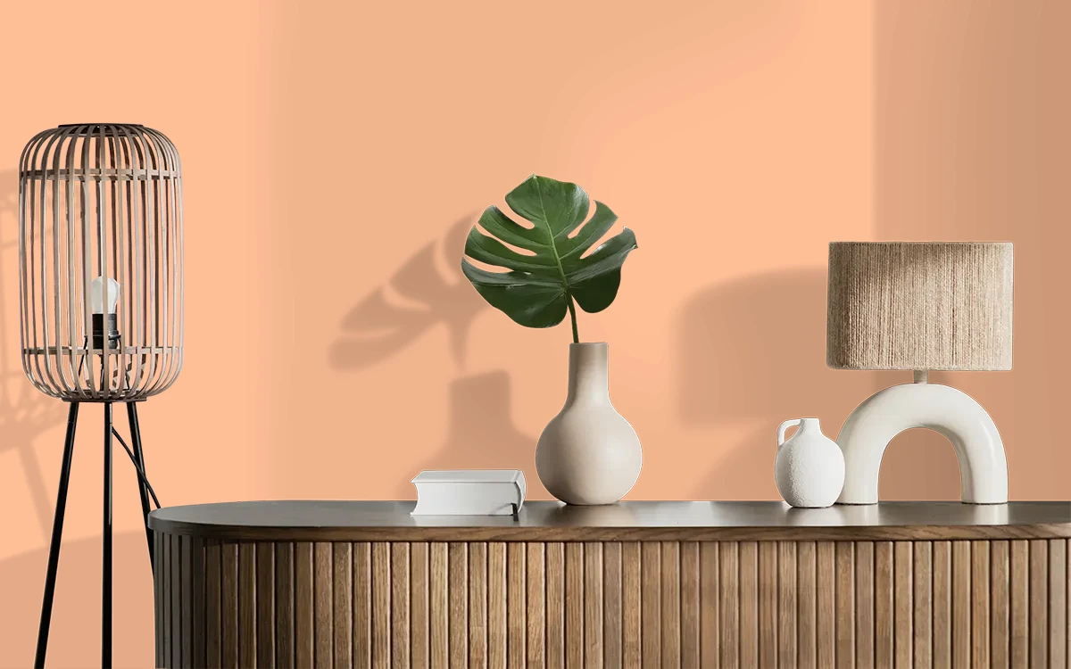 Nippon Paint's AUTUMN LIGHTS color on different wall surfaces.