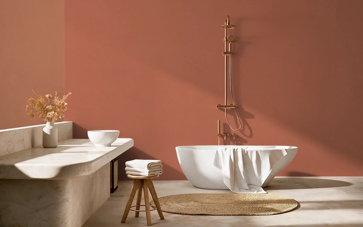 Nippon Paint's AZTEC color on different wall surfaces.