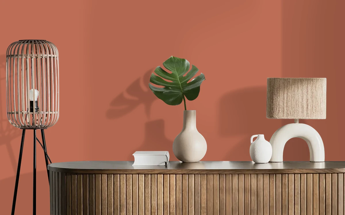 Nippon Paint's AZTEC color on different wall surfaces.
