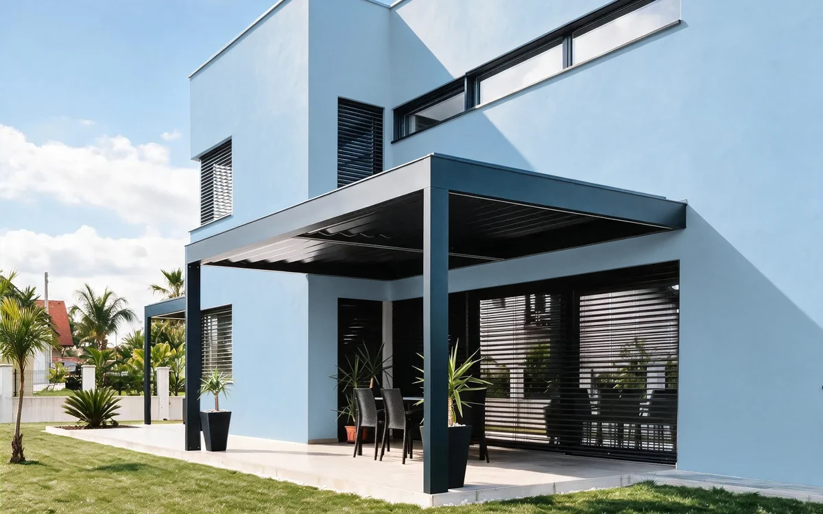 Nippon Paint's AZURE SPARKLE color on different wall surfaces.