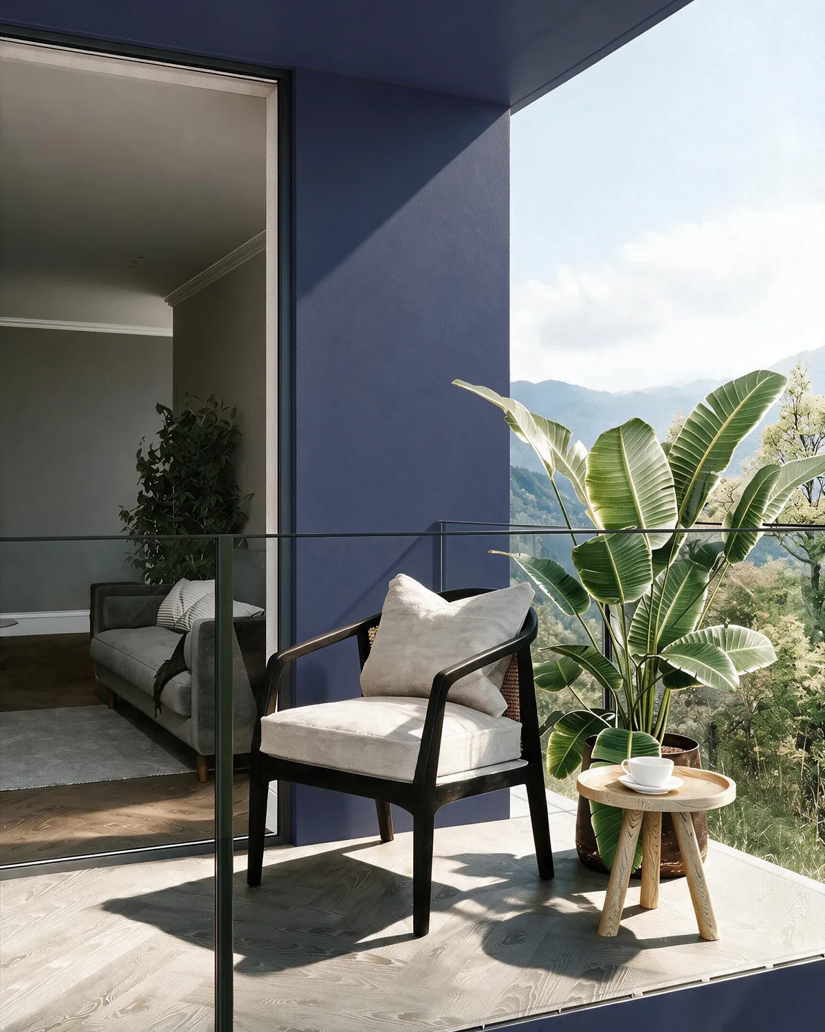 Nippon Paint's AZURE ZING color on a beautifully decorated wall.