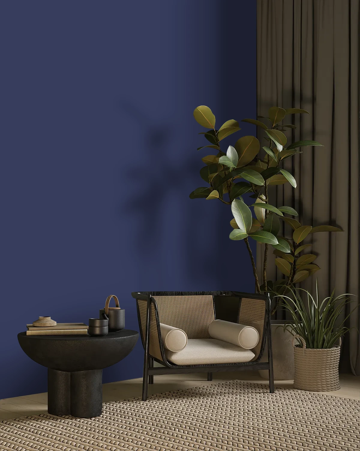 Nippon Paint's AZURE ZING color on a beautifully decorated wall.