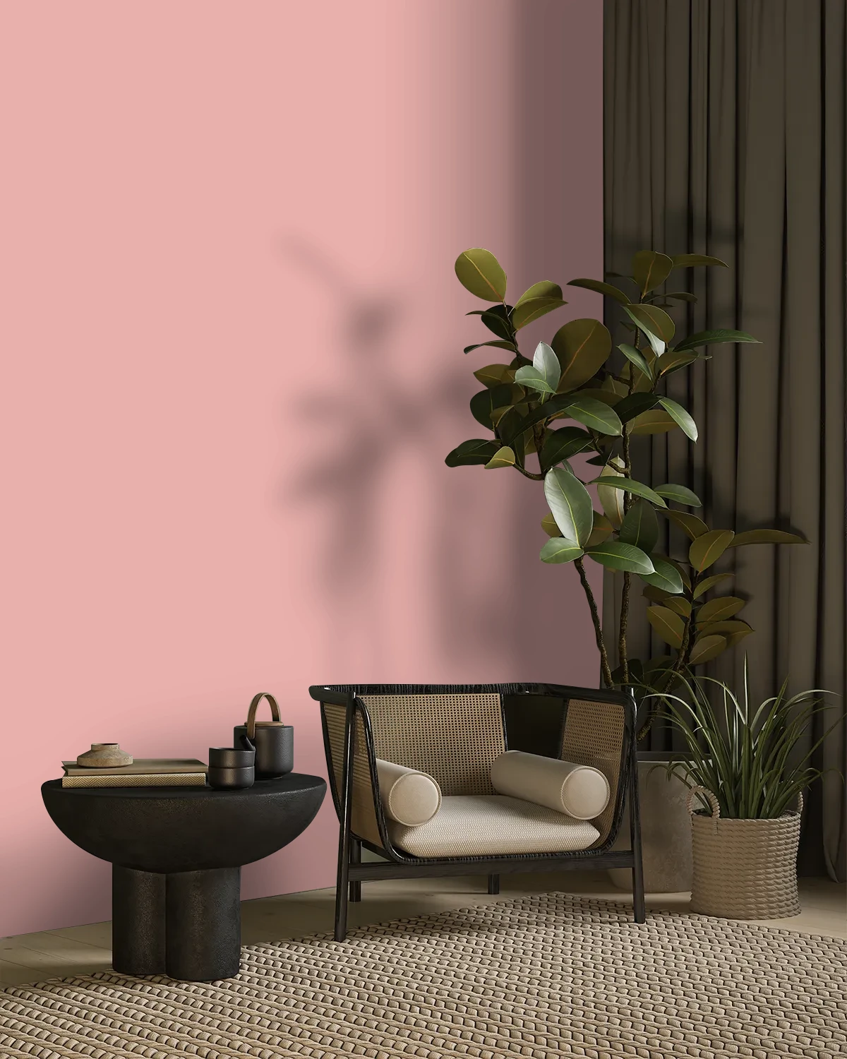 Nippon Paint's BABY BUD color on a beautifully decorated wall.
