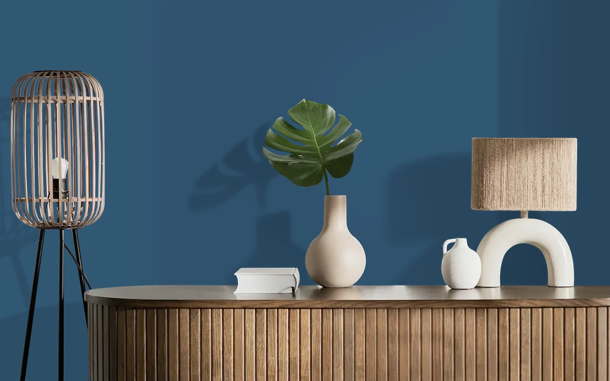 Nippon Paint's BACHELOR'S PAD color on different wall surfaces.