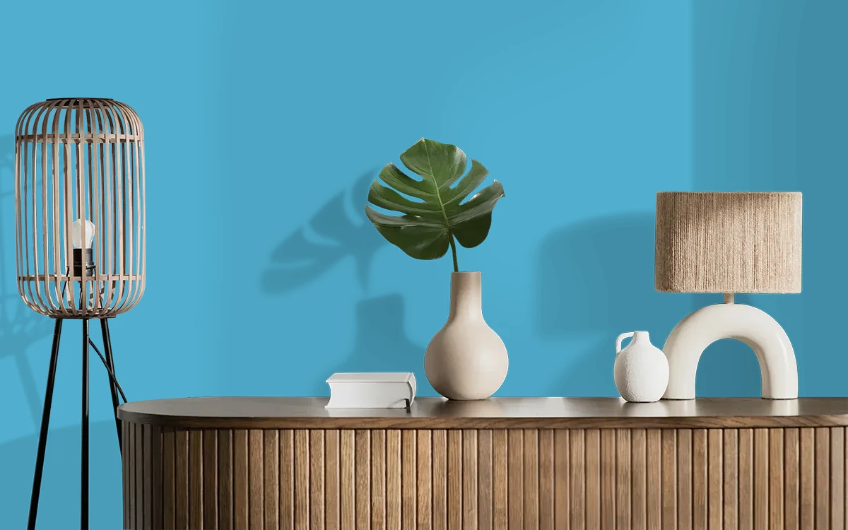 Nippon Paint's BAHAMAS color on different wall surfaces.
