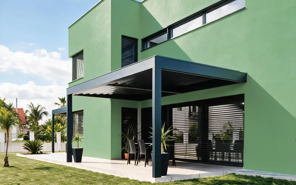 Nippon Paint's BAMBOO TILE color on different wall surfaces.