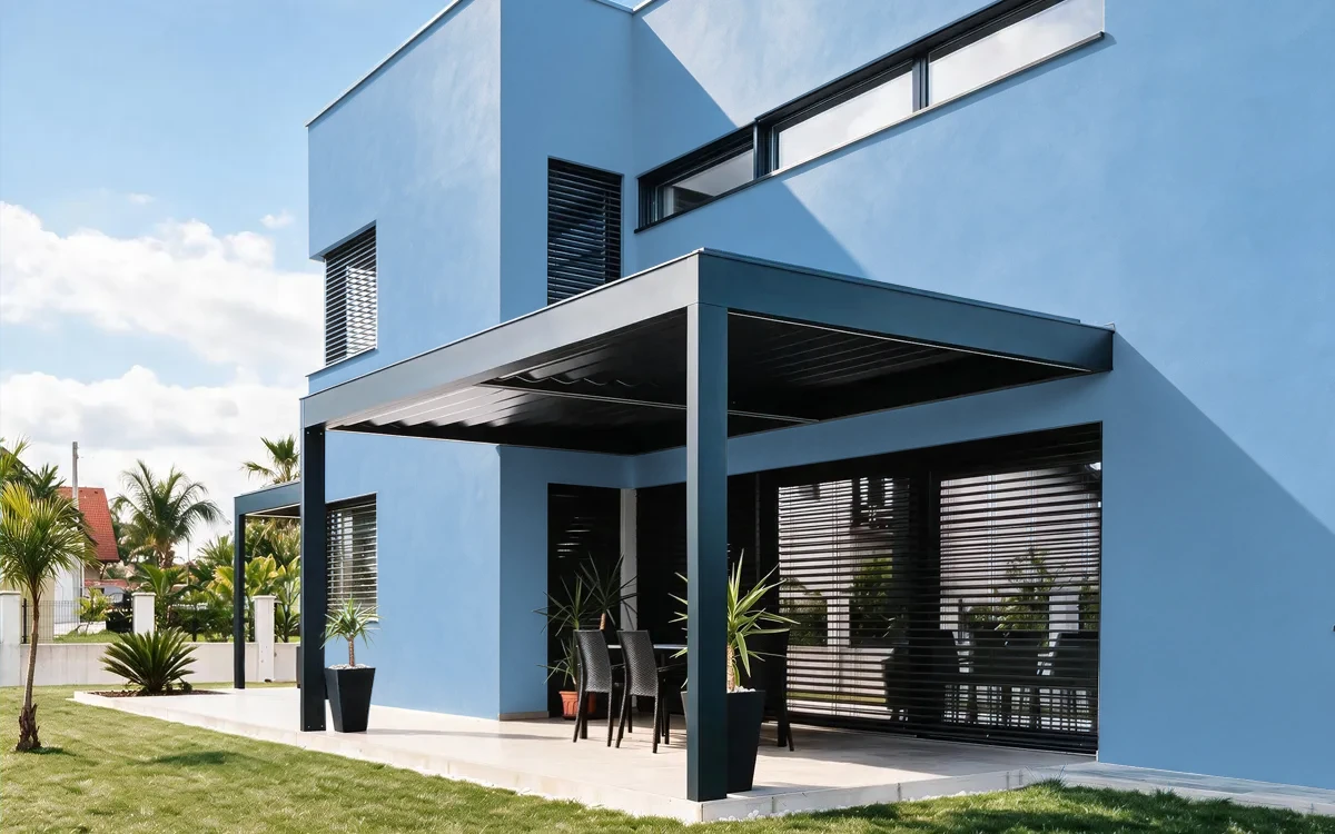 Nippon Paint's BARBARA BLUE color on different wall surfaces.