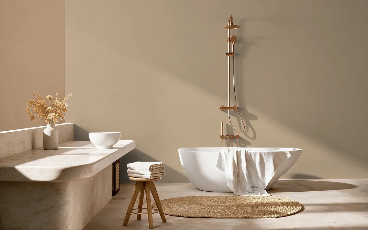 Nippon Paint's BARN HOUSE color on different wall surfaces.