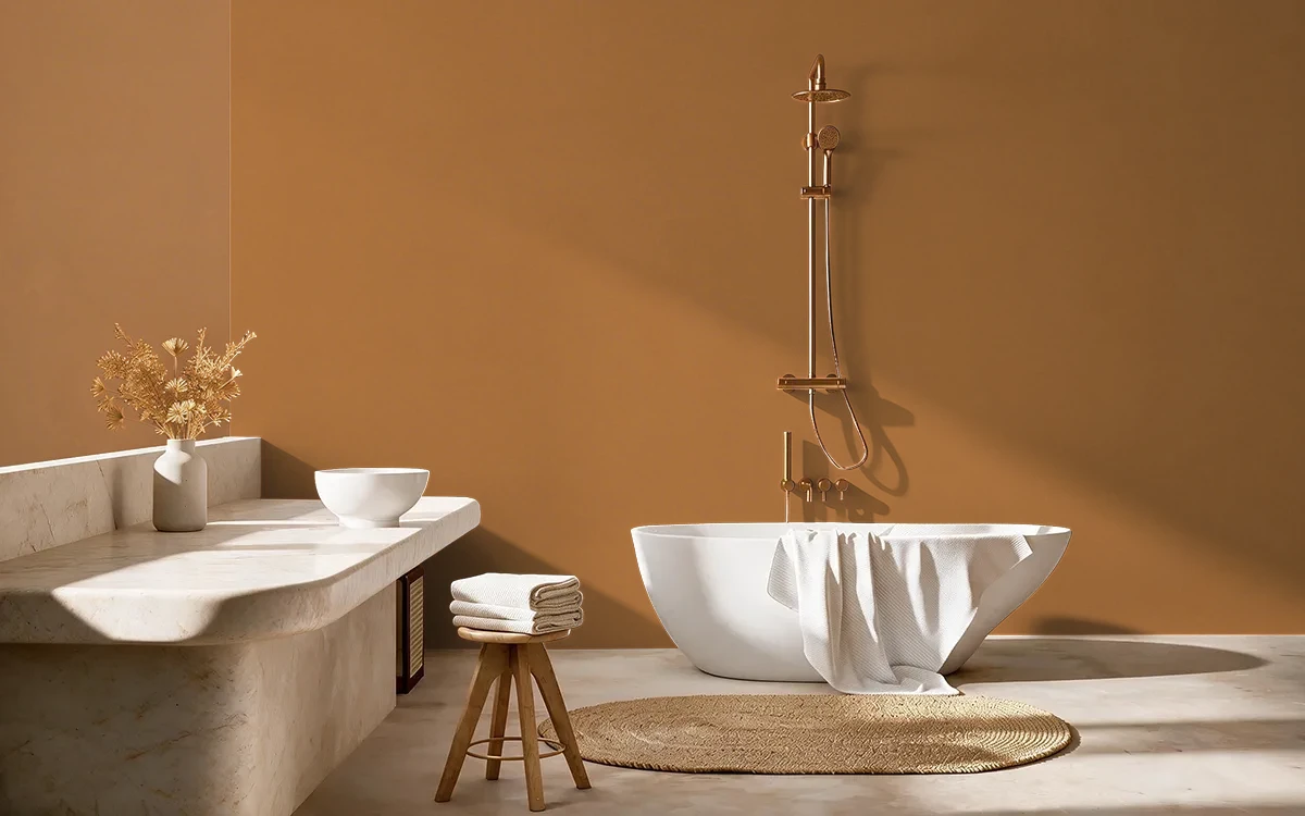 Nippon Paint's BAROQUE color on different wall surfaces.