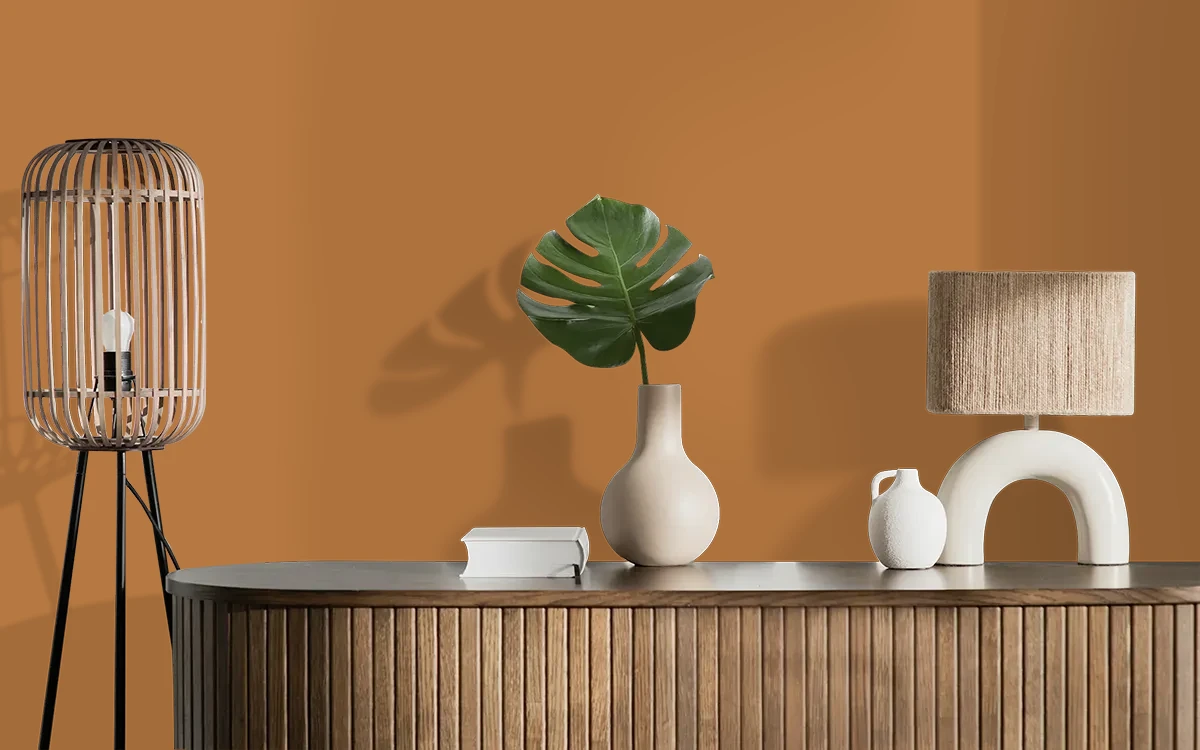 Nippon Paint's BAROQUE color on different wall surfaces.