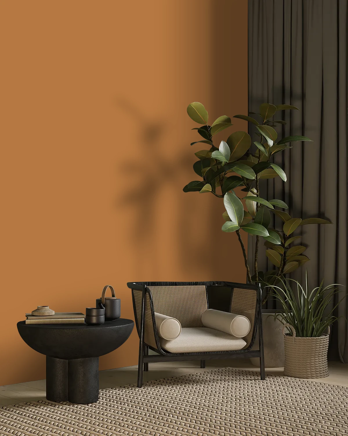 Nippon Paint's BAROQUE color on a beautifully decorated wall.
