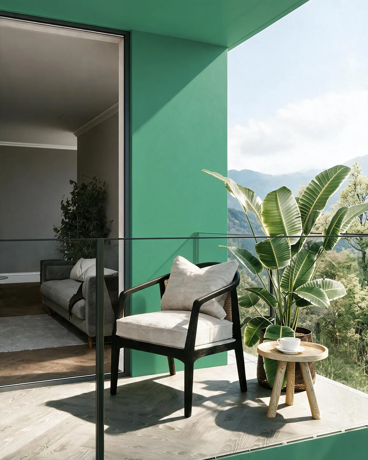 Nippon Paint's BASIL SWIRL color on a beautifully decorated wall.