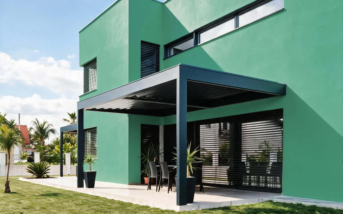 Nippon Paint's BASIL SWIRL color on different wall surfaces.