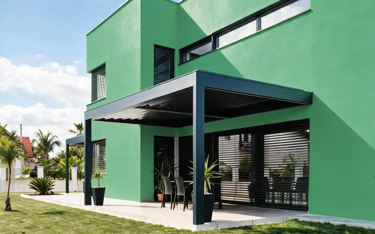 Nippon Paint's BEANSTALK color on different wall surfaces.