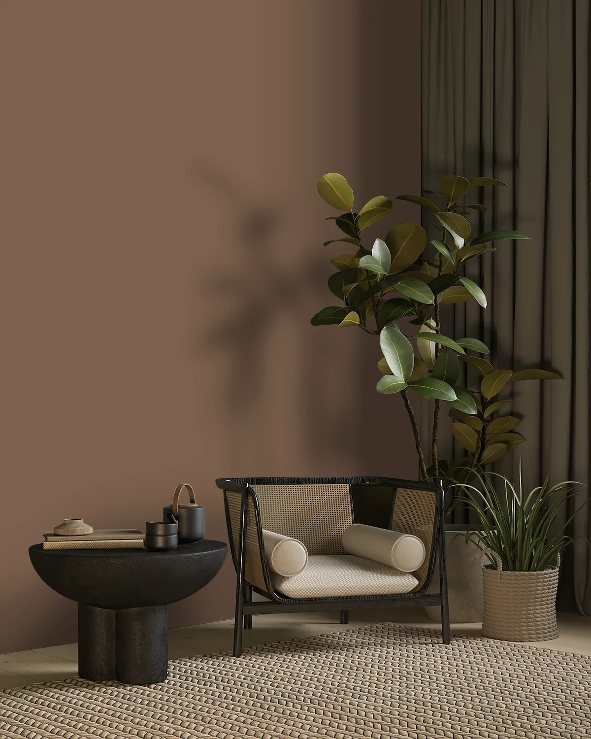 Nippon Paint's BEDFORD color on a beautifully decorated wall.