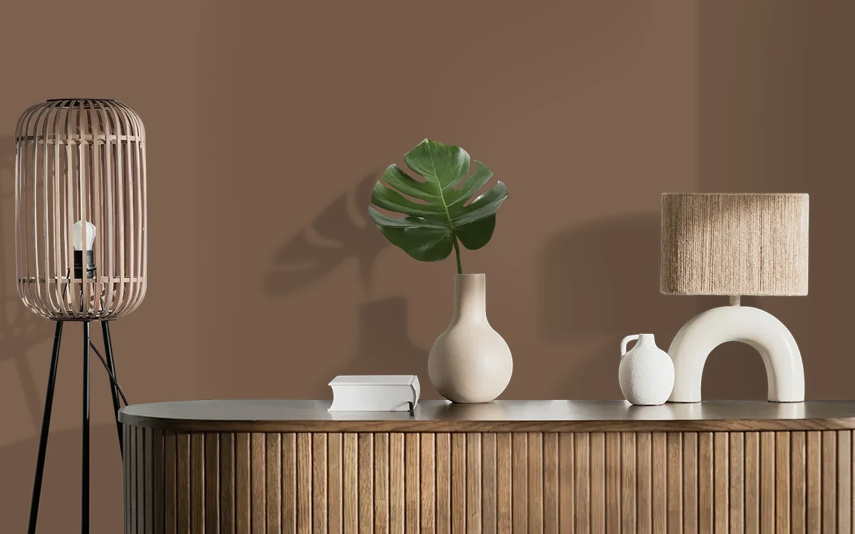 Nippon Paint's BEDFORD color on different wall surfaces.