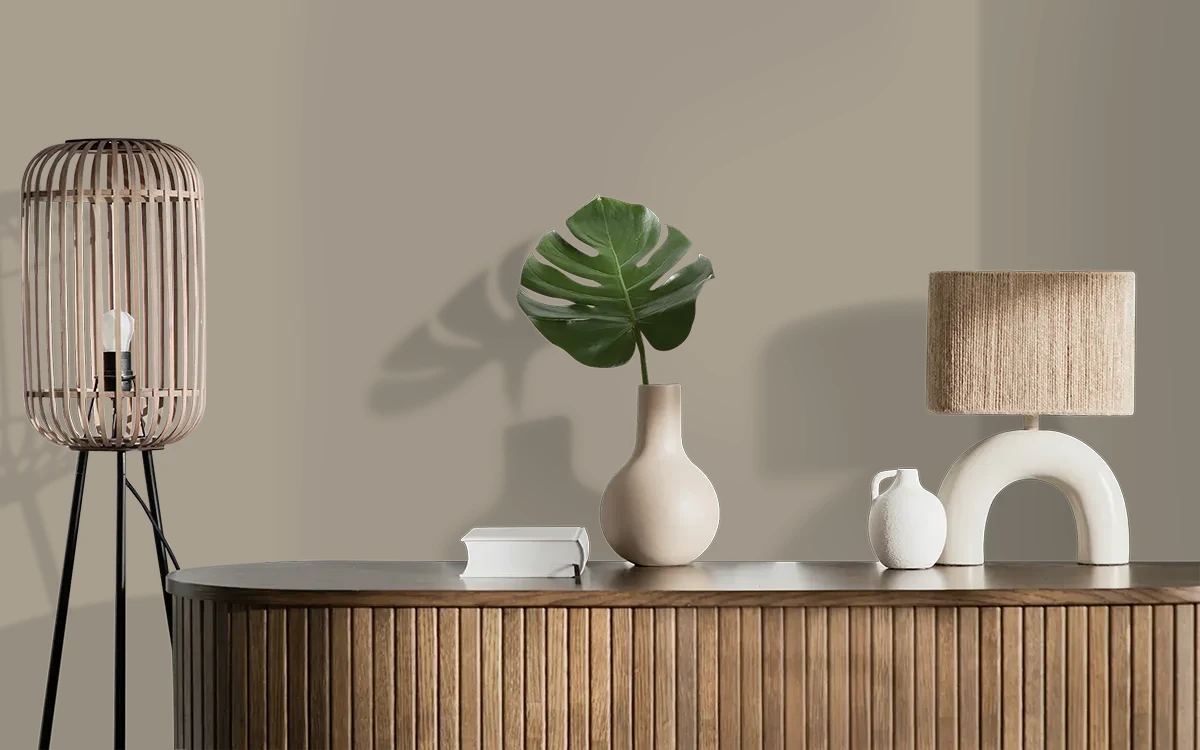 Nippon Paint's BEIGE DREAM color on different wall surfaces.