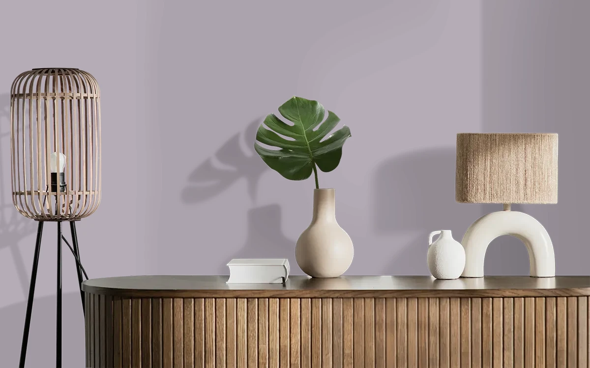 Nippon Paint's BERRY BLING color on different wall surfaces.
