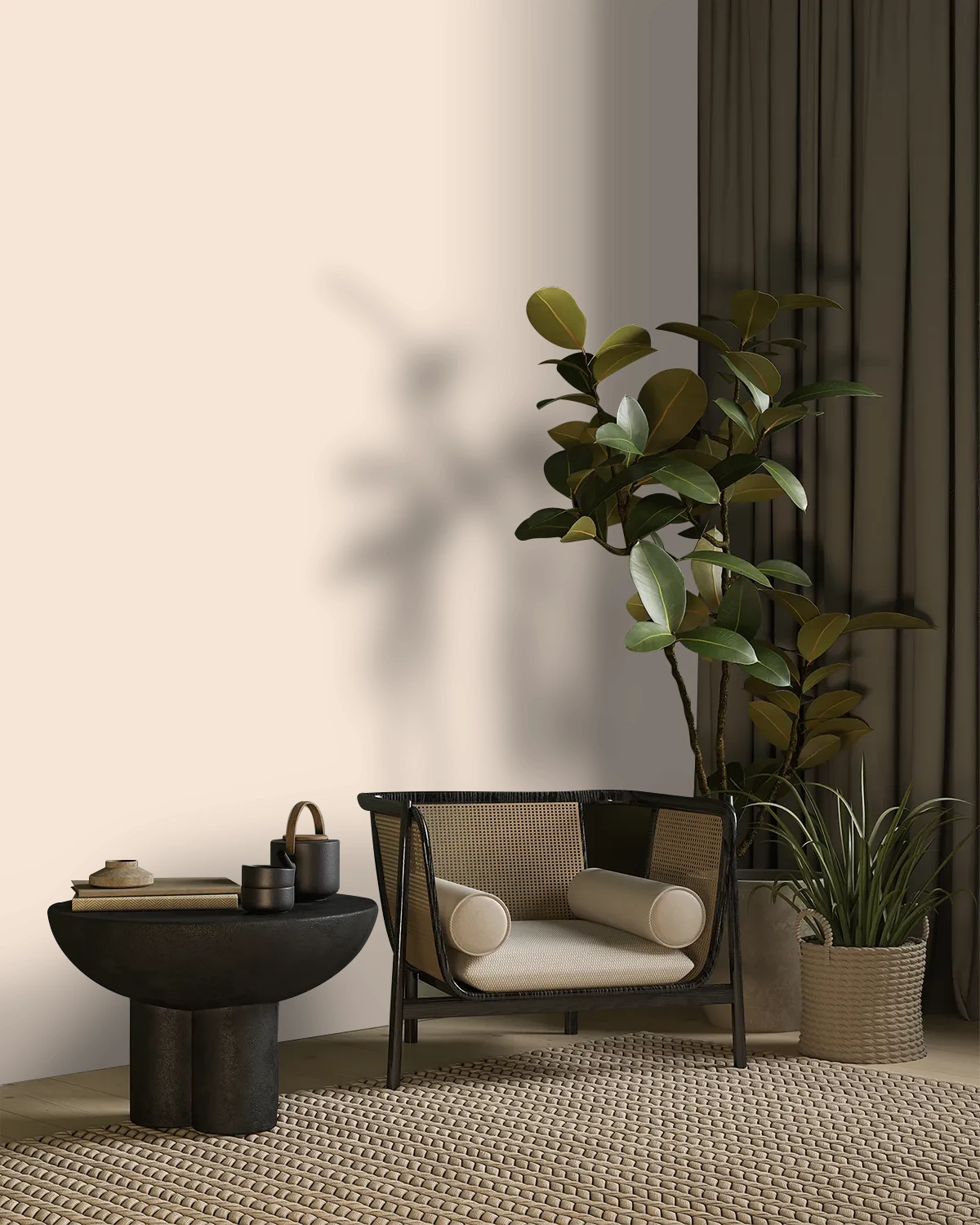 Nippon Paint's BERRY ESSENCE color on a beautifully decorated wall.