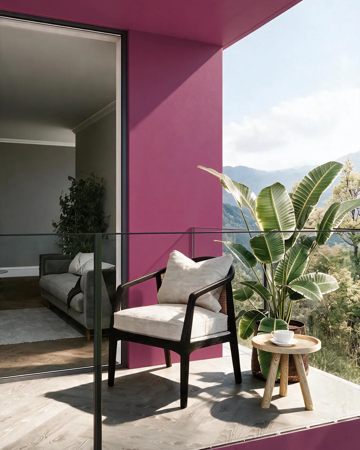 Nippon Paint's BERRYLICIOUS color on a beautifully decorated wall.