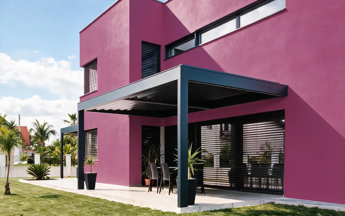 Nippon Paint's BERRYLICIOUS color on different wall surfaces.