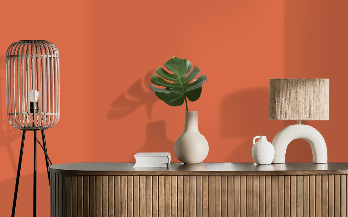 Nippon Paint's BIRTHDAY BASH color on different wall surfaces.