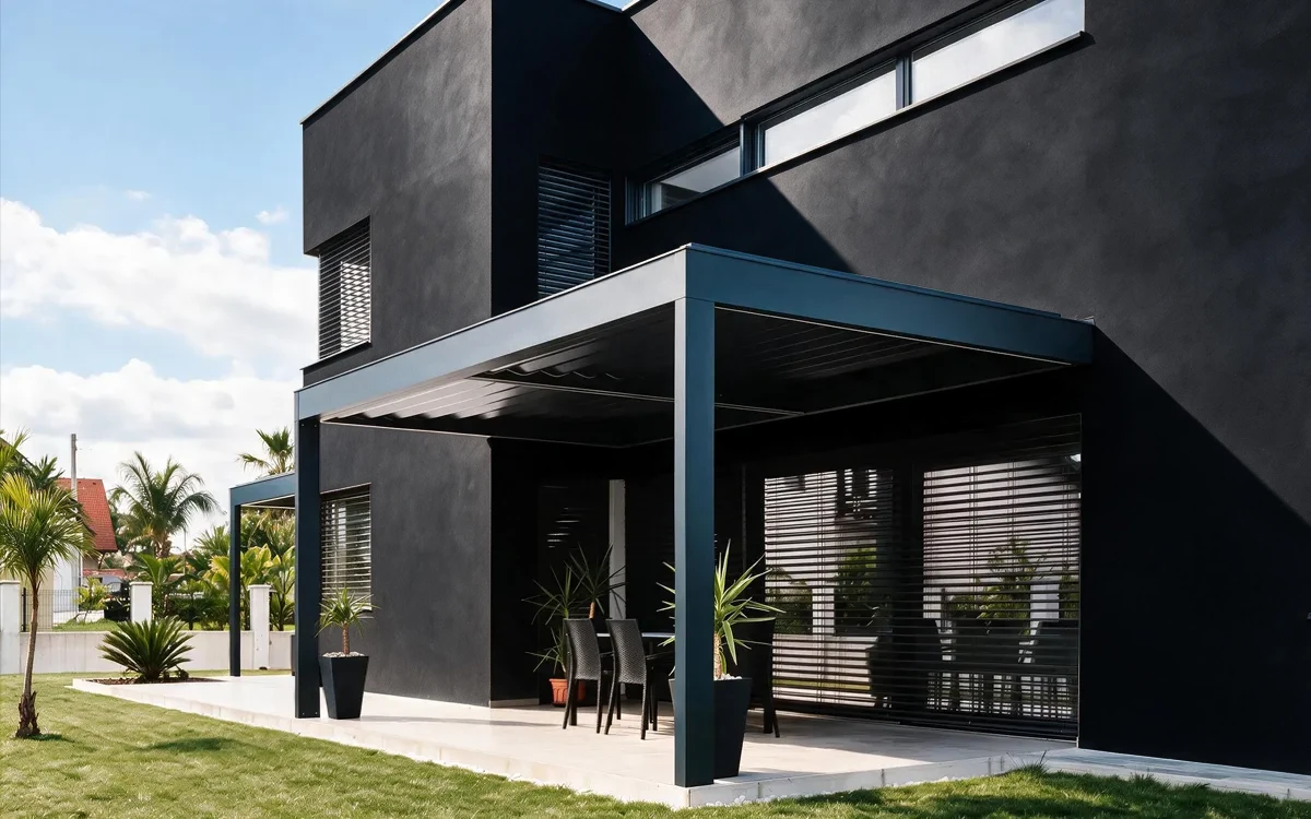 Nippon Paint's BLACK color on different wall surfaces.