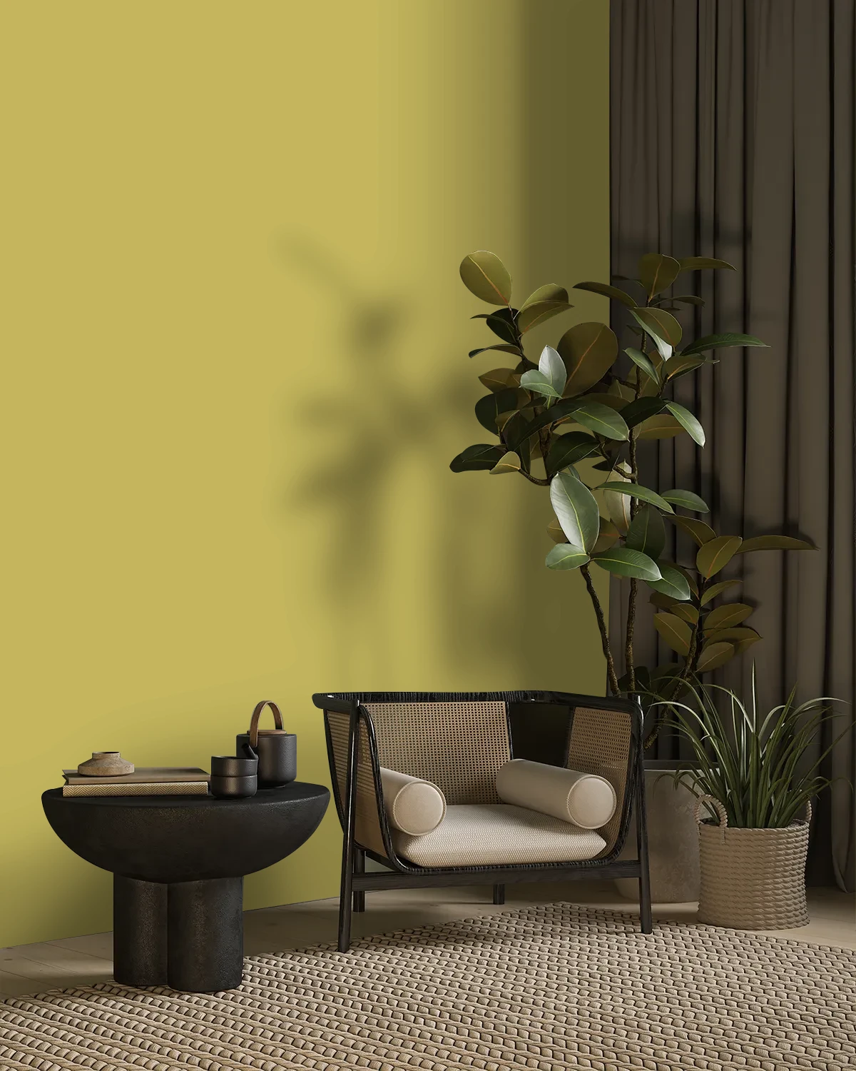 Nippon Paint's BLAZE GLORY color on a beautifully decorated wall.
