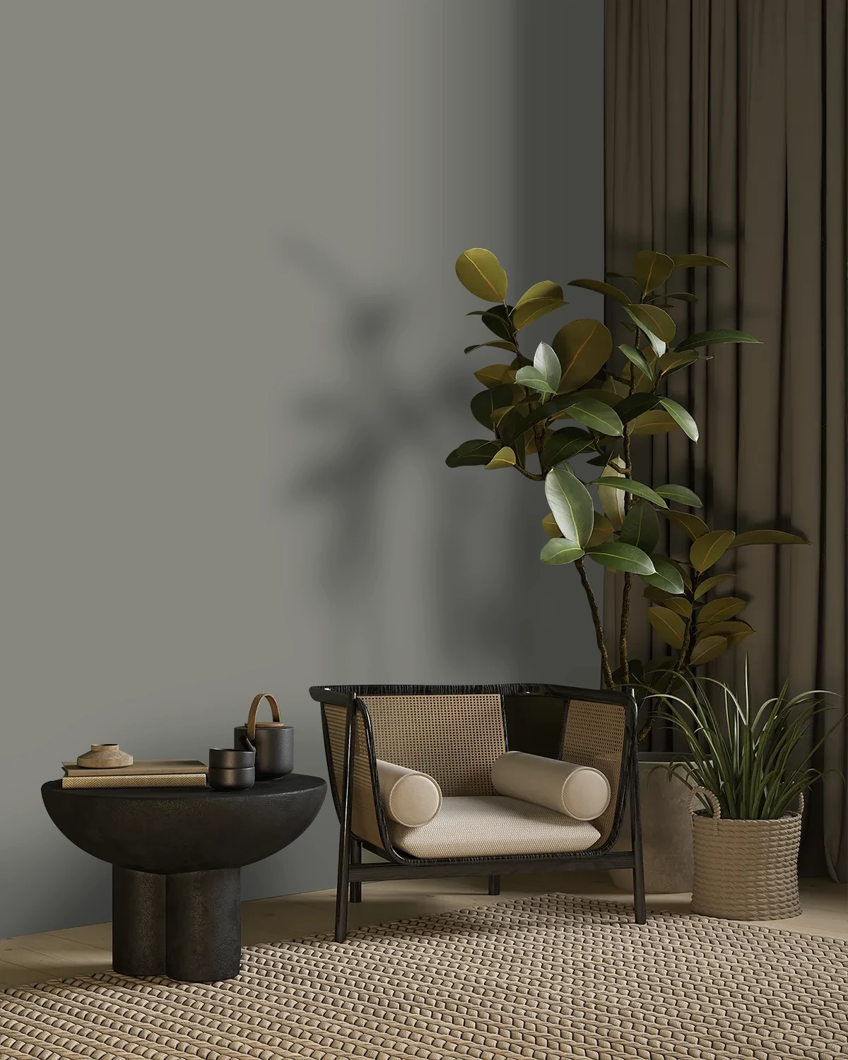 Nippon Paint's BLIZZARD STORM color on a beautifully decorated wall.