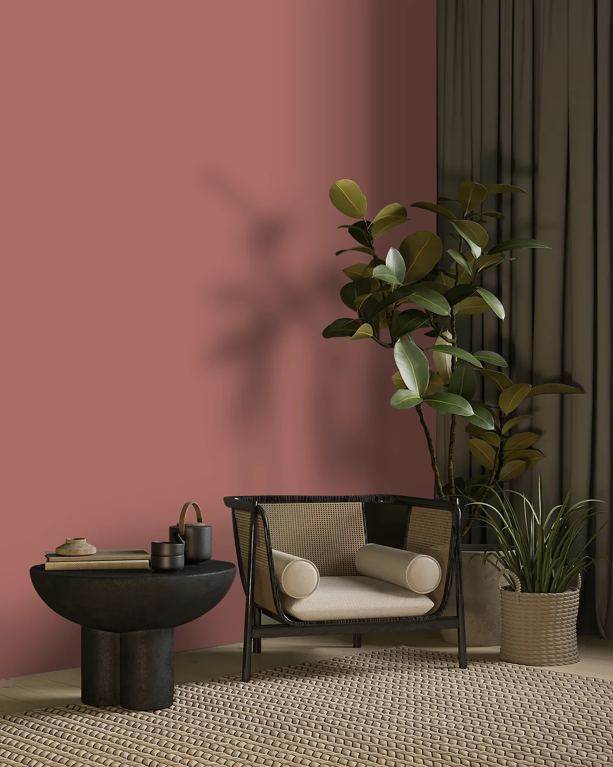 Nippon Paint's BLOOM HEART color on a beautifully decorated wall.