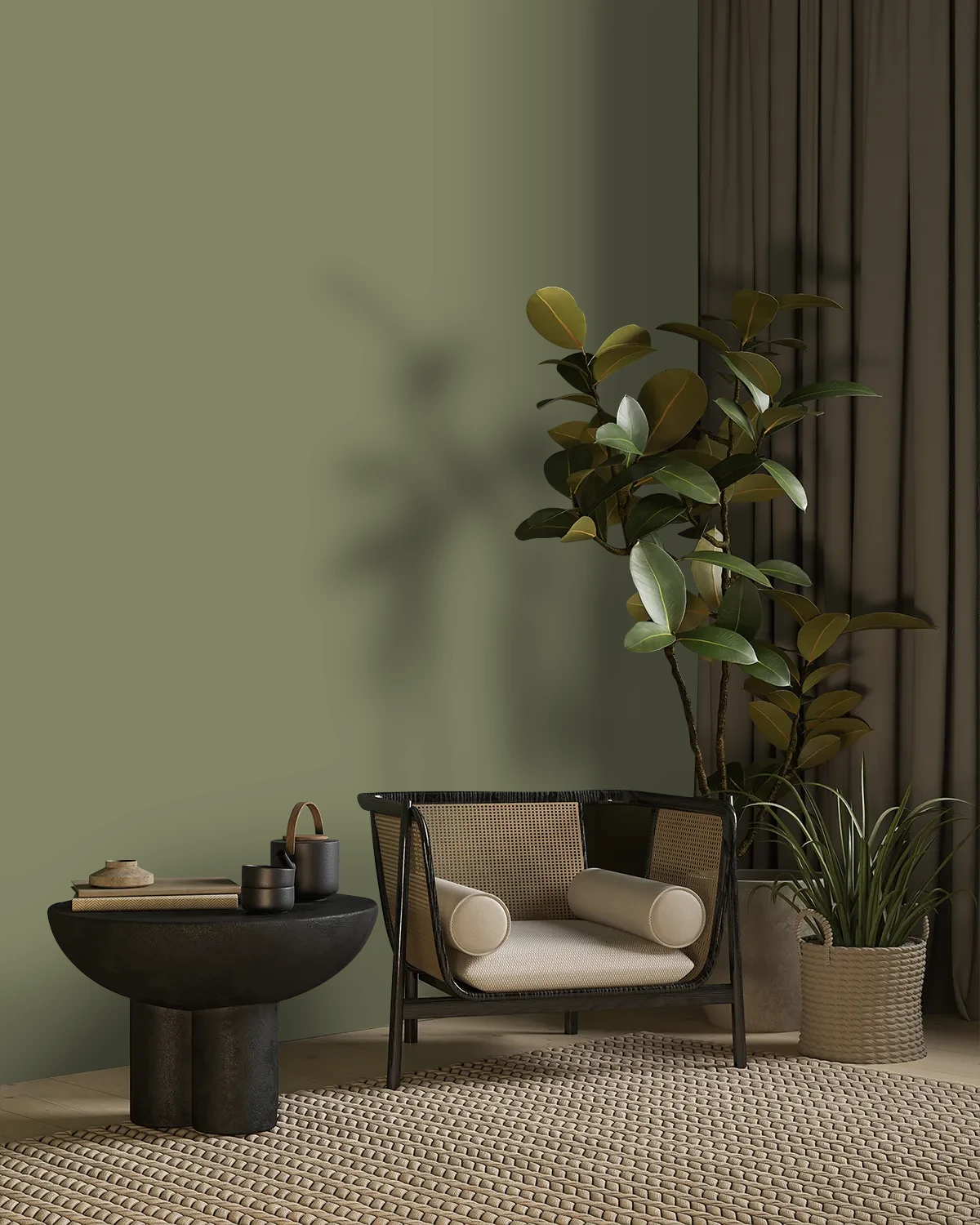Nippon Paint's BRAZEN color on a beautifully decorated wall.