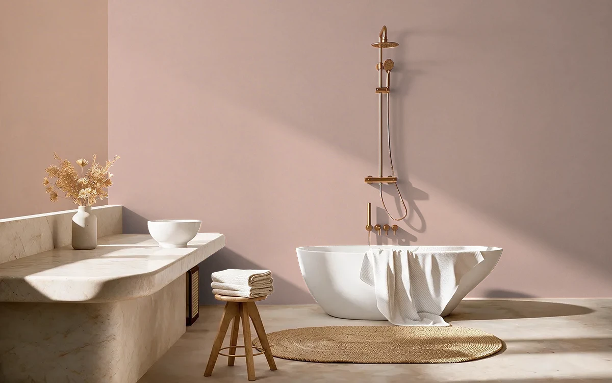 Nippon Paint's BRICK MIRAGE color on different wall surfaces.