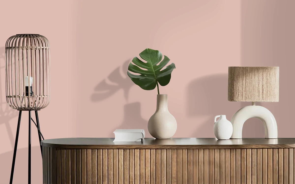Nippon Paint's BRICK MIRAGE color on different wall surfaces.